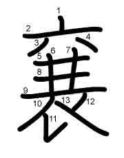 Thứ tự nét chữ 㐮