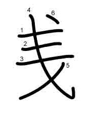 Thứ tự nét chữ 㦮