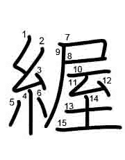 Thứ tự nét chữ 䌂