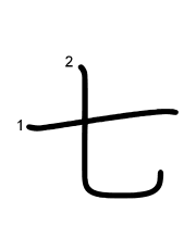 Thứ tự nét chữ 七