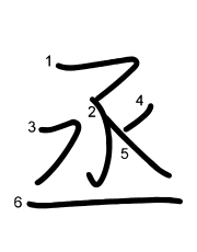 Thứ tự nét chữ 丞