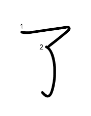 Thứ tự nét chữ 了
