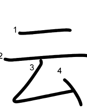 Thứ tự nét chữ 云