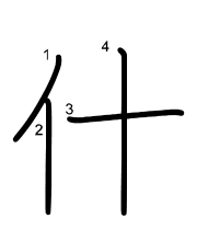 Thứ tự nét chữ 什