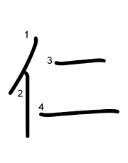 Thứ tự nét chữ 仁