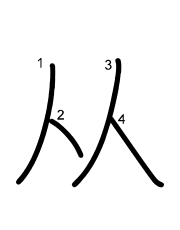 Thứ tự nét chữ 从