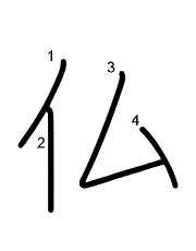Thứ tự nét chữ 仏