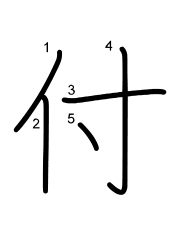 Thứ tự nét chữ 付
