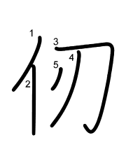 Thứ tự nét chữ 仞