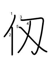 Thứ tự nét chữ 仭