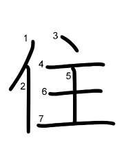 Thứ tự nét chữ 住