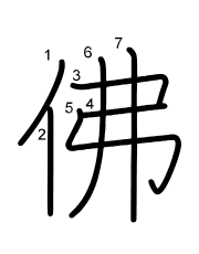 Thứ tự nét chữ 佛