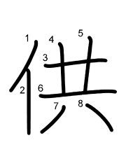 Thứ tự nét chữ 供