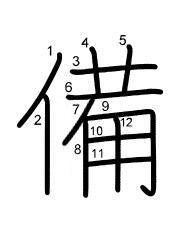 Thứ tự nét chữ 備