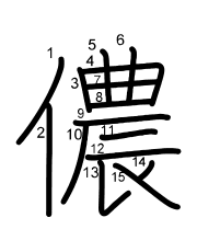 Thứ tự nét chữ 儂