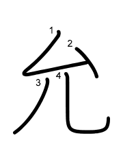 Thứ tự nét chữ 允