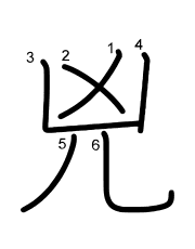 Thứ tự nét chữ 兇