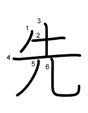 Thứ tự nét chữ 先