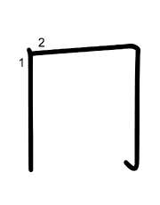 Thứ tự nét chữ 冂