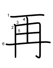 Thứ tự nét chữ 再