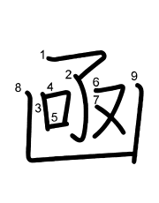 Thứ tự nét chữ 凾