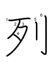 Thứ tự nét chữ 列