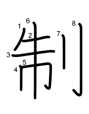 Thứ tự nét chữ 制