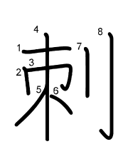 Thứ tự nét chữ 刺