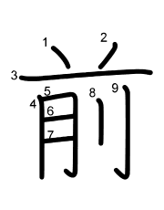Thứ tự nét chữ 前
