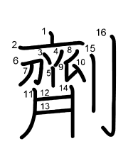 Thứ tự nét chữ 劑