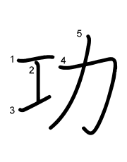 Thứ tự nét chữ 功