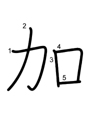 Thứ tự nét chữ 加