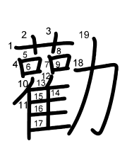 Thứ tự nét chữ 勸