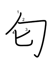 Thứ tự nét chữ 匂