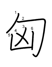 Thứ tự nét chữ 匈