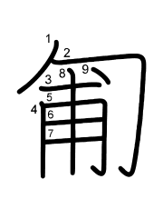 Thứ tự nét chữ 匍