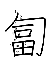 Thứ tự nét chữ 匐