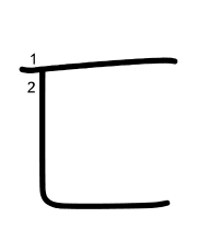 Thứ tự nét chữ 匸