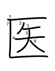 Thứ tự nét chữ 医