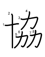 Thứ tự nét chữ 協