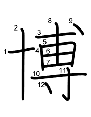 Thứ tự nét chữ 博