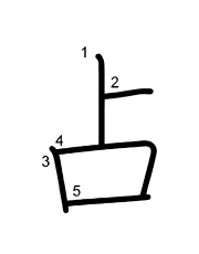 Thứ tự nét chữ 占