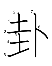 Thứ tự nét chữ 卦