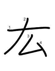 Thứ tự nét chữ 厷