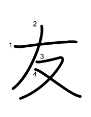 Thứ tự nét chữ 友