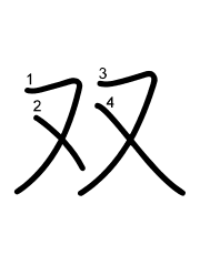 Thứ tự nét chữ 双
