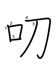 Thứ tự nét chữ 叨