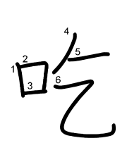 Thứ tự nét chữ 吃