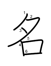 Thứ tự nét chữ 名