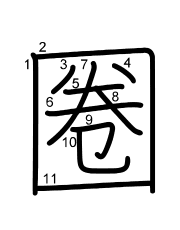 Thứ tự nét chữ 圈
